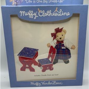 Vintage Muffy VanderBear Clothesline “Doodle Desk & Chair” Set #1